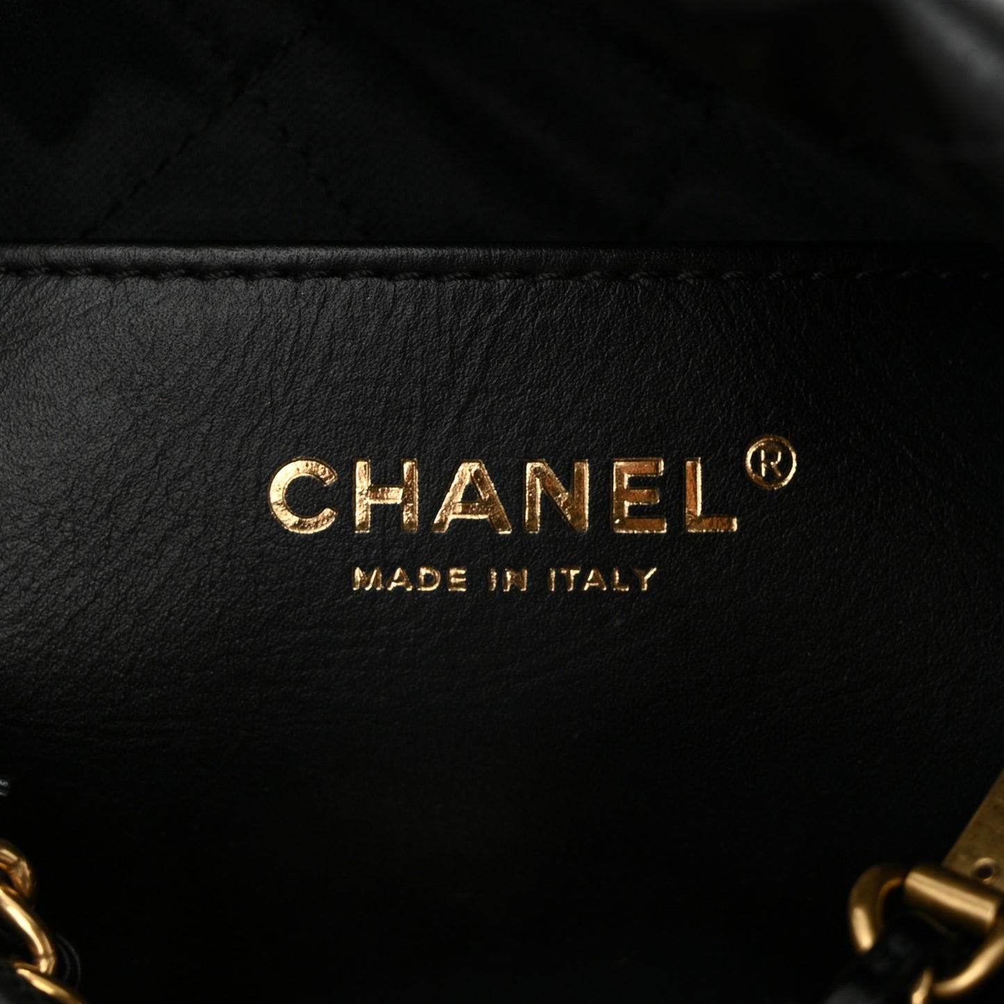 Shiny Calfskin Quilted Mini Chanel 22 Black
