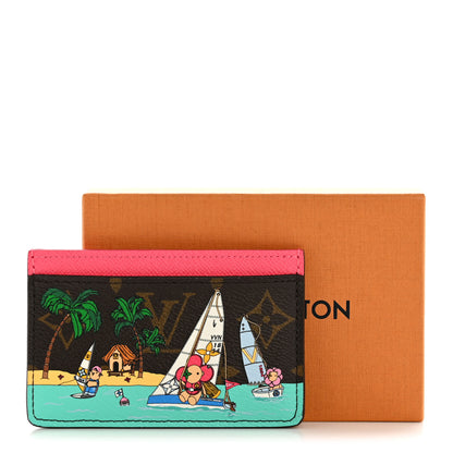 Louis Vuitton Monogram 2023 Vivienne Beach Cardholder Dragon Fruit Pink 7 of 7