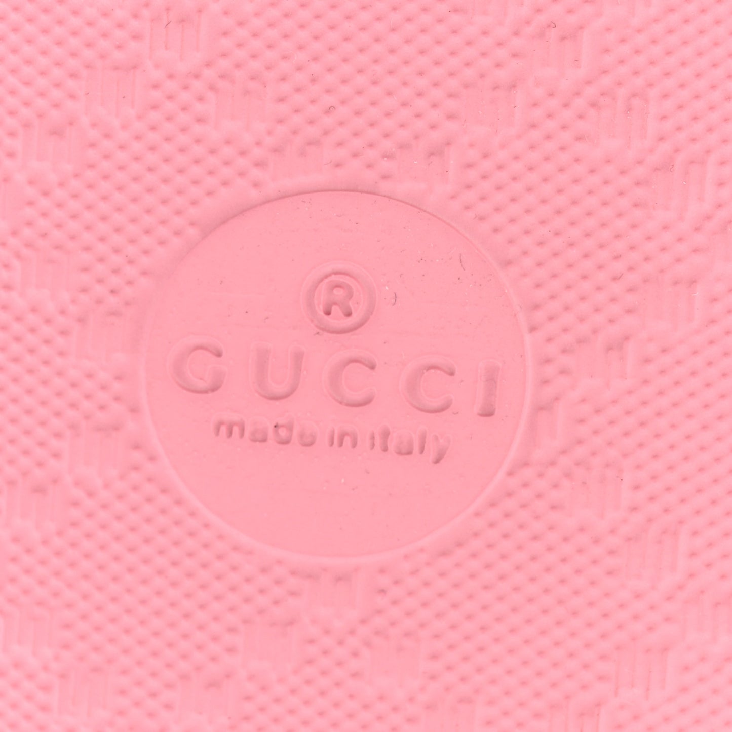 Rubber GG Monogram Perforated Womens Slide Sandals 37 Rose Box