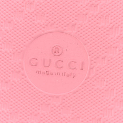 Gucci Rubber GG Monogram Perforated Womens Slide Sandals 37 Rose Box 7 of 8