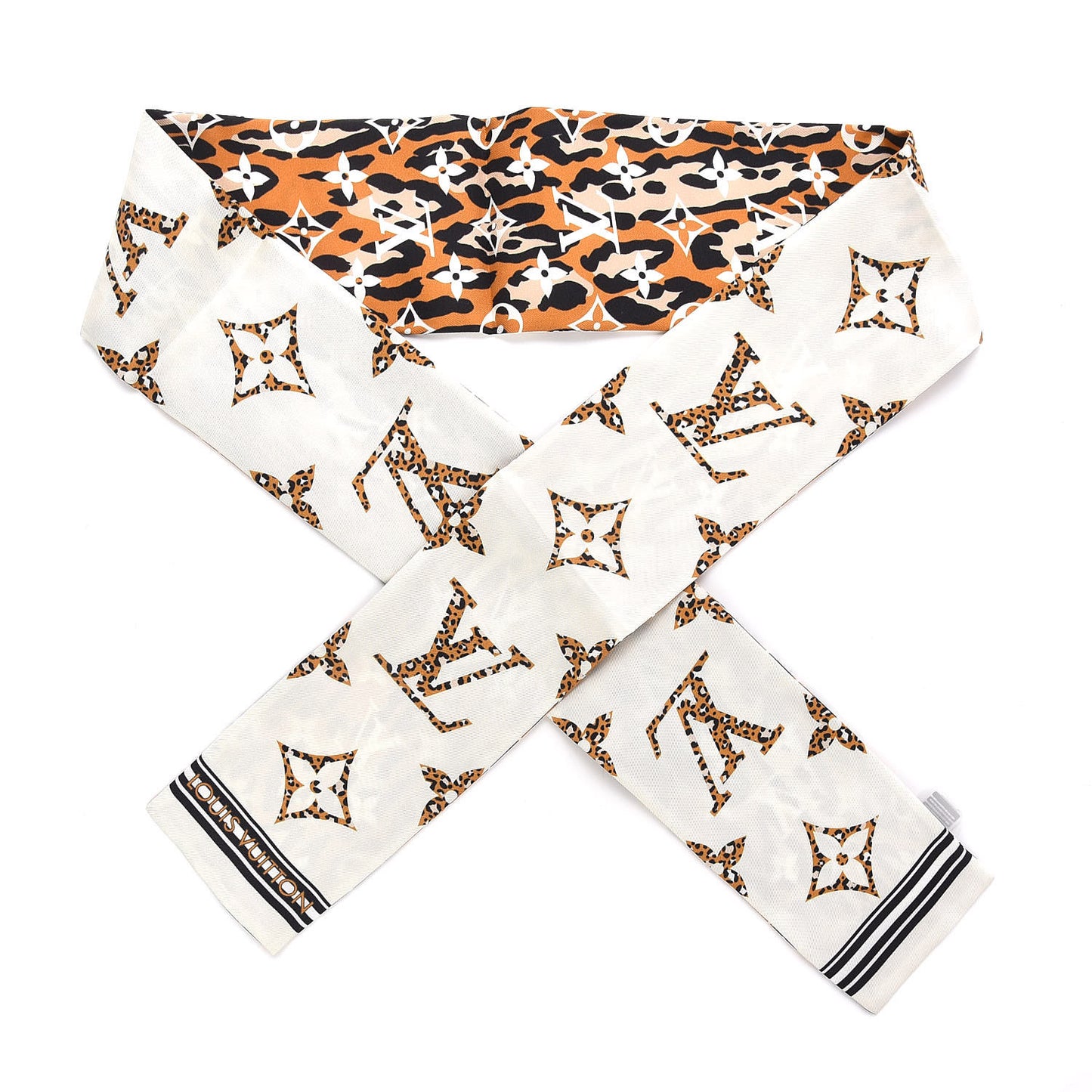 Silk Monogram Giant Jungle Bandeau Ivory