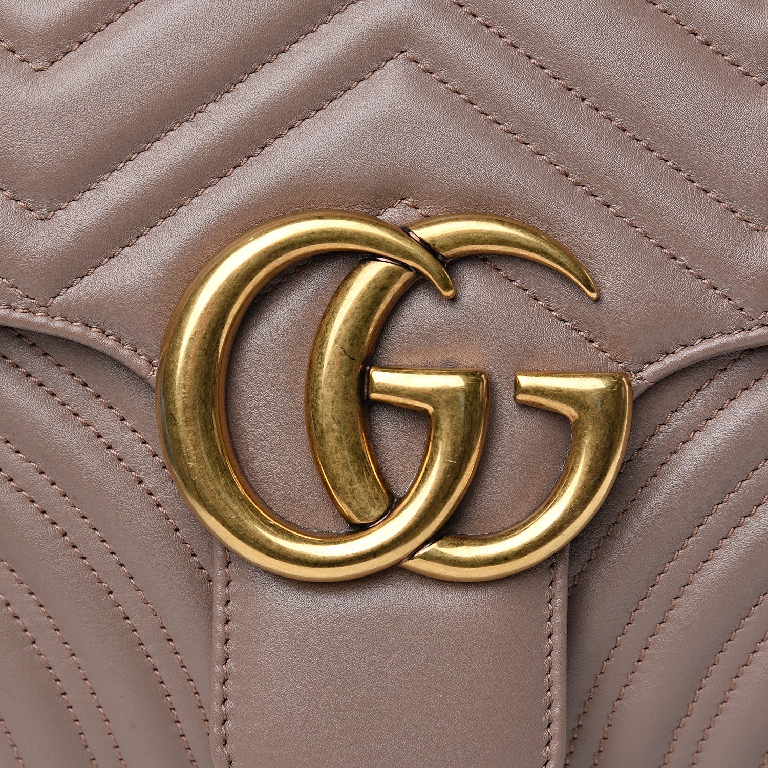 Gucci Calfskin Matelasse Medium GG Marmont Shoulder Bag Porcelain Rose 10 of 12