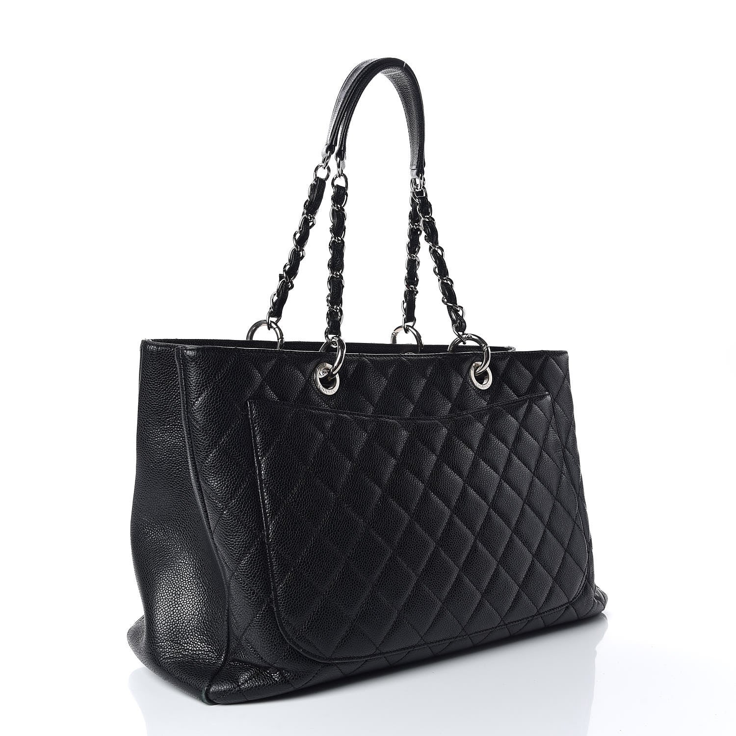 Chanel Caviar Quilted XL Grand Shopping Tote GST Black 3 of 17