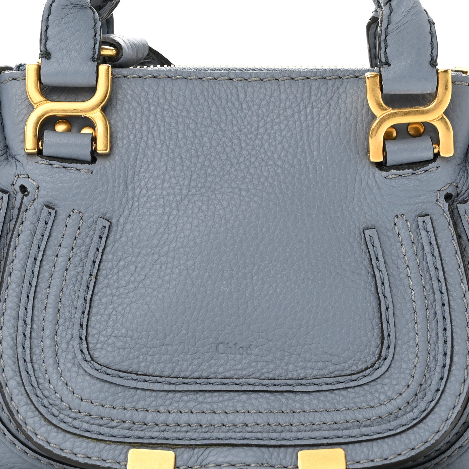 Chloe Calfskin Mini Marcie Satchel Washed Blue 7 of 9