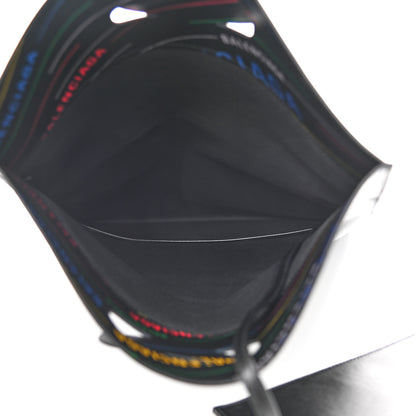 Balenciaga Veau Mousse Multicolor Logo Print Plastic Bag Shopper S Black Multicolor 6 of 13