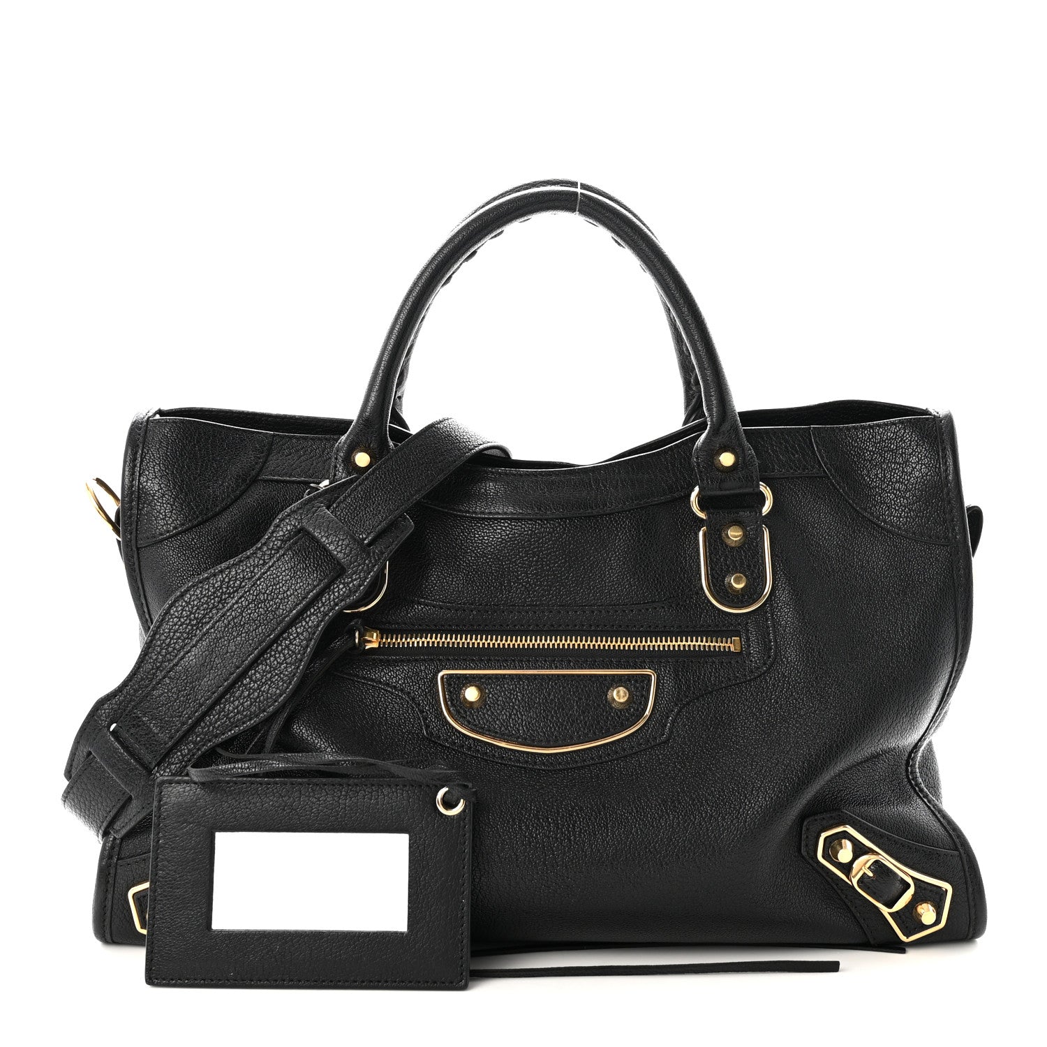 Balenciaga Chevre Gold Metallic Edge Hardware City Black 1 of 10