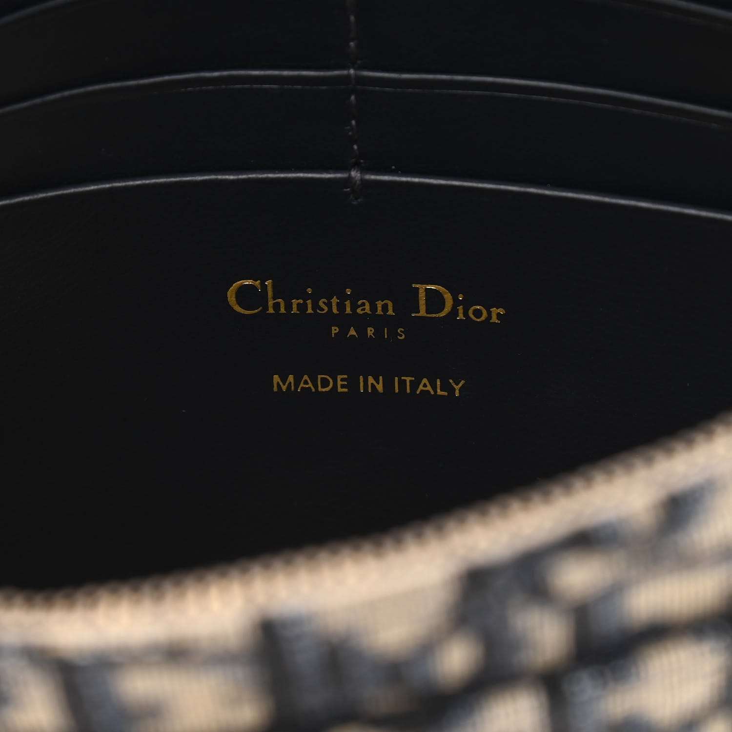 Christian Dior Oblique Saddle Chain Pouch Blue 6 of 11