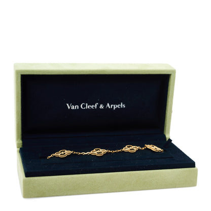Van Cleef & Arpels 18K Yellow Gold 5 Motifs Guilloche Vintage Alhambra Bracelet 5 of 5