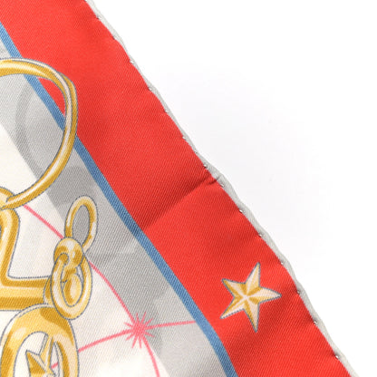 Hermes Silk Chorus Stellarum Scarf 70 Rouge White Multicolor 5 of 6