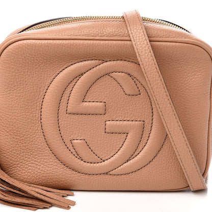 Gucci Pebbled Calfskin Small Soho Disco Bag Camelia 11 of 12