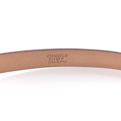 Chanel Patent CC Logo Skinny Belt 90 36 Purple 6 of 9