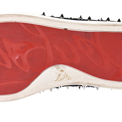 Christian Louboutin Veau Velours Studded Womens Slip On Sneakers 40.5 Black 8 of 18