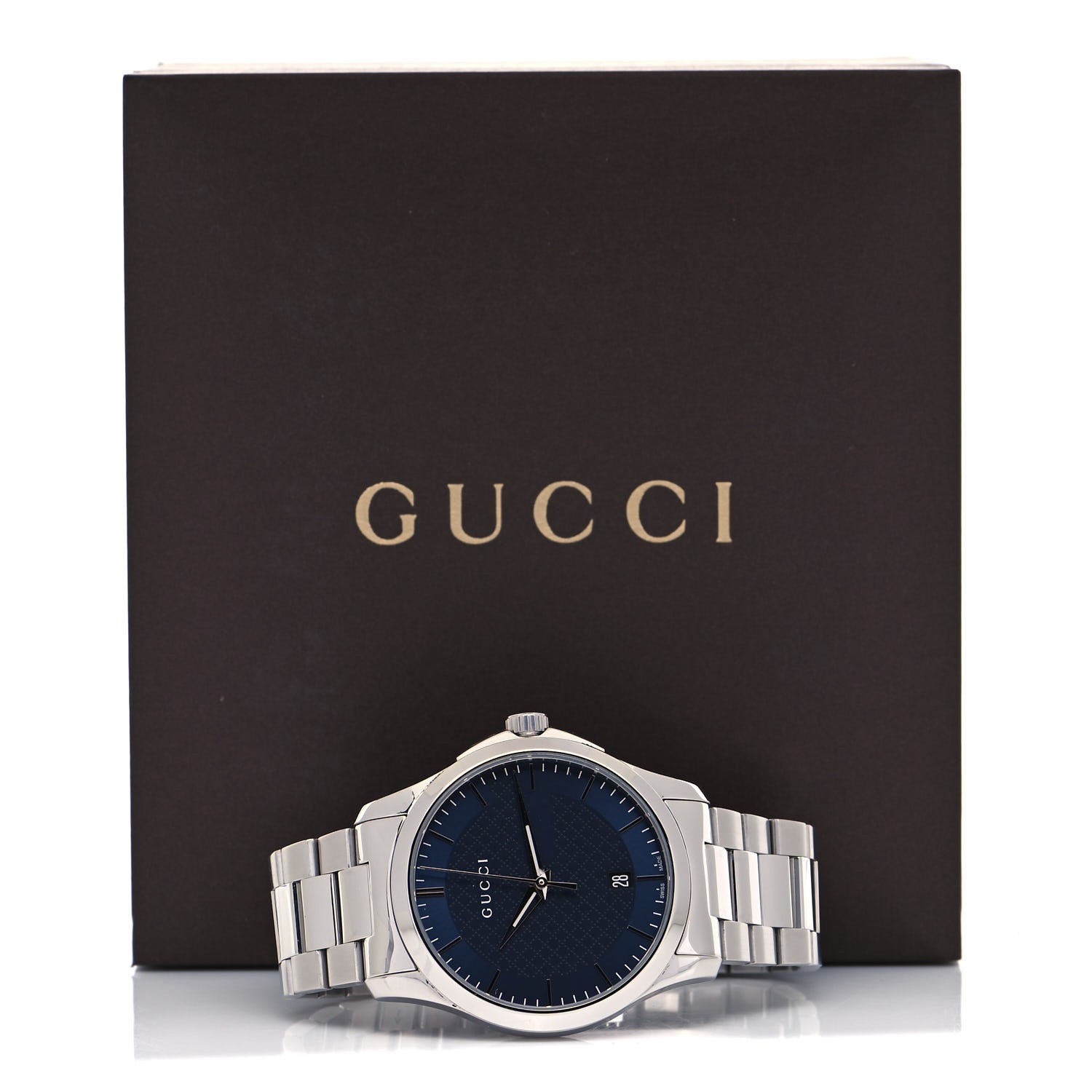Gucci Stainless Steel 38mm G-Timeless Quartz Watch Navy 5 of 5