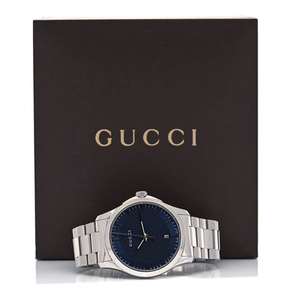 Gucci Stainless Steel 38mm G-Timeless Quartz Watch Navy 5 of 5