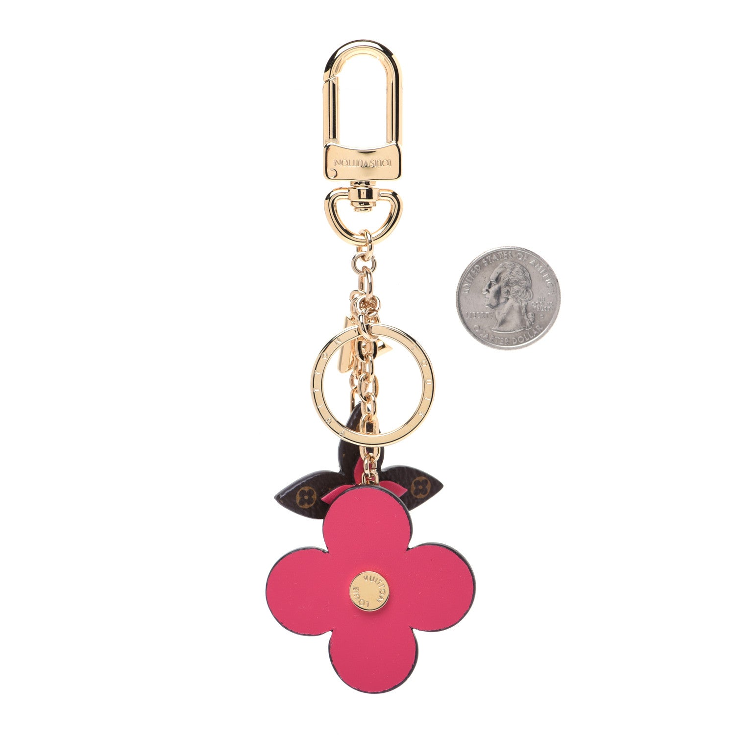 Louis Vuitton Monogram Blooming Flowers Bag Charm Key Holder Brown 2 of 5