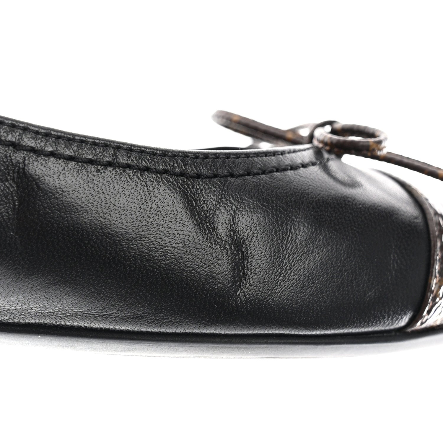 Louis Vuitton Calfskin Monogram Nylon Bow Ballerina Flats 37 Black 9 of 9