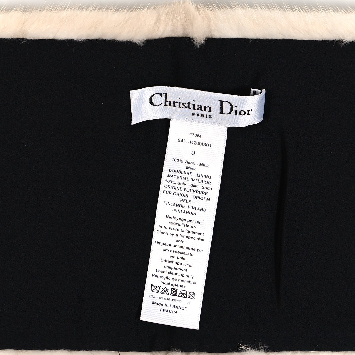 Mink J'Adior Scarf Beige Black