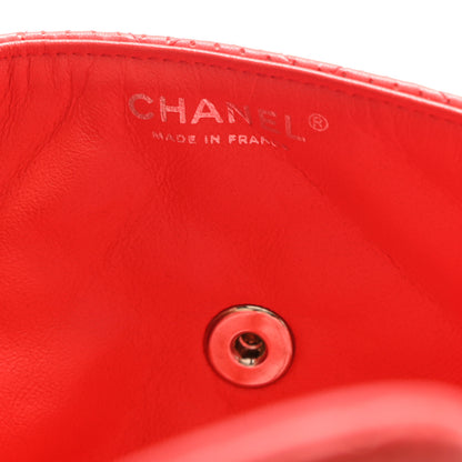 Chanel Lambskin Perforated East West Flap Red 6 of 11