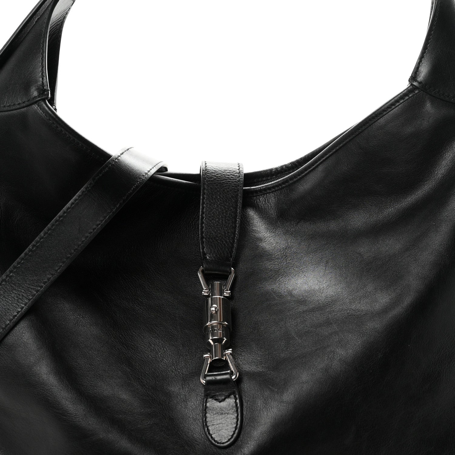 Gucci Calfskin Large Jackie 1961 Shoulder Bag Black 8 of 10