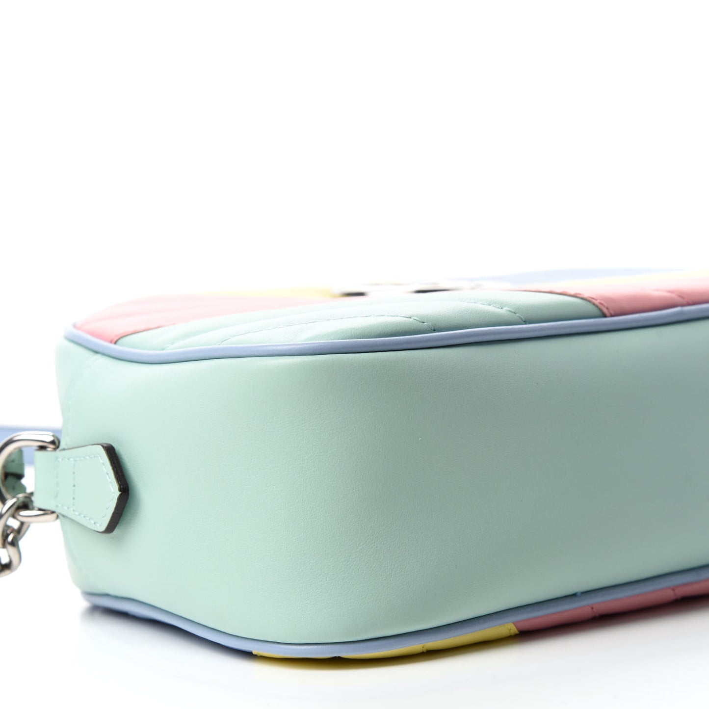 Calfskin Matelasse Diagonal Small GG Marmont Chain Shoulder Bag Multicolor Pastel