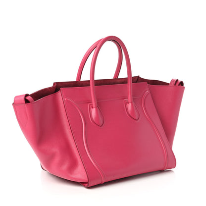Celine Grained Calfskin Medium Phantom Luggage Fuchsia 3 of 10