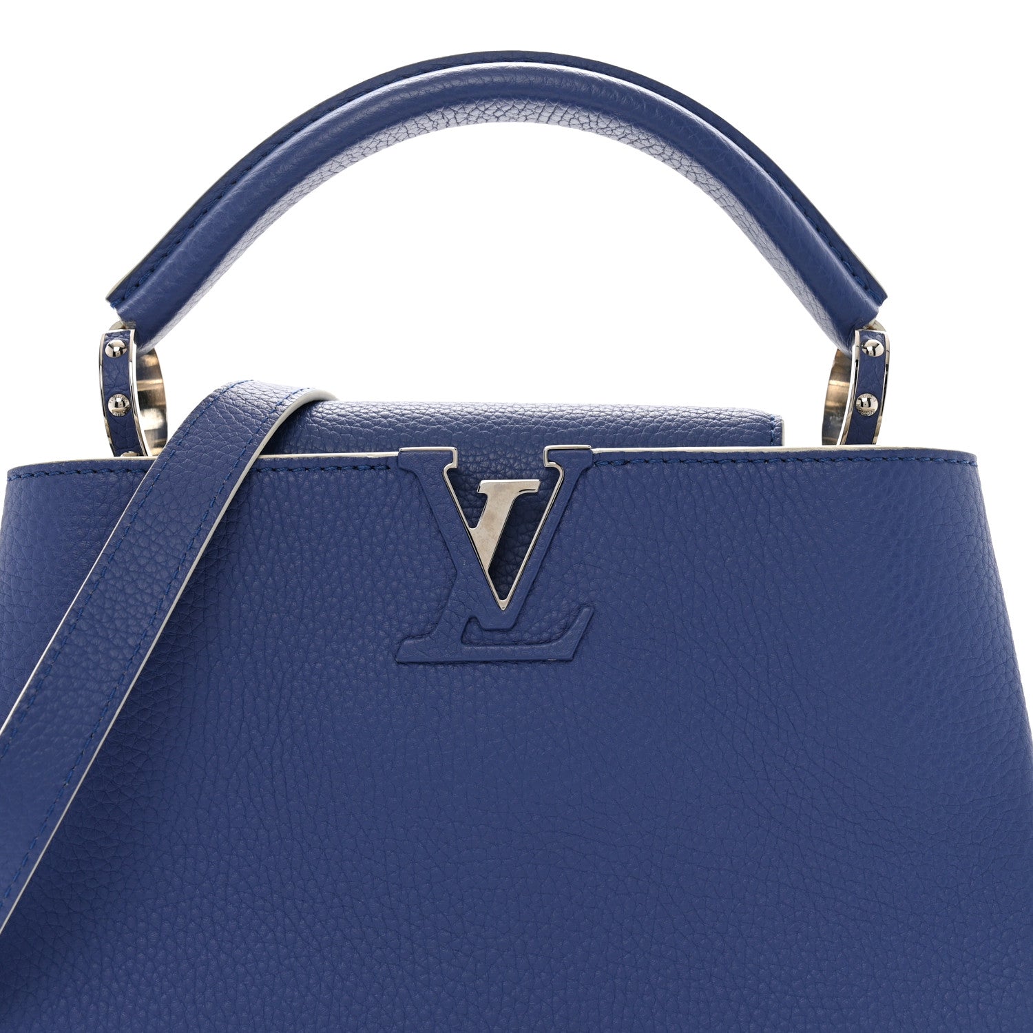Louis Vuitton Taurillon Capucines BB Blue 8 of 12