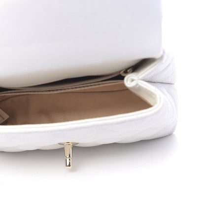 Chanel Iridescent Caviar Quilted Extra Mini Coco Handle Flap White 5 of 10