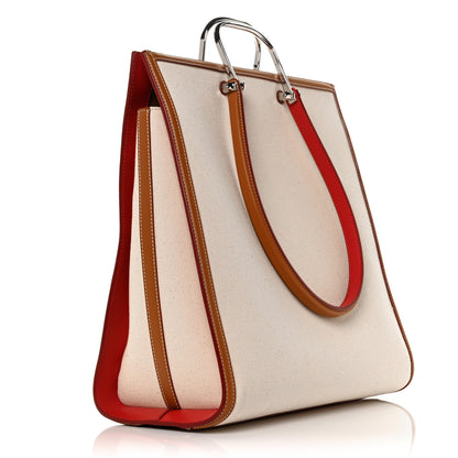 Alexander McQueen Canvas The Tall Story Shoulder Bag Natural Tan 3 of 8