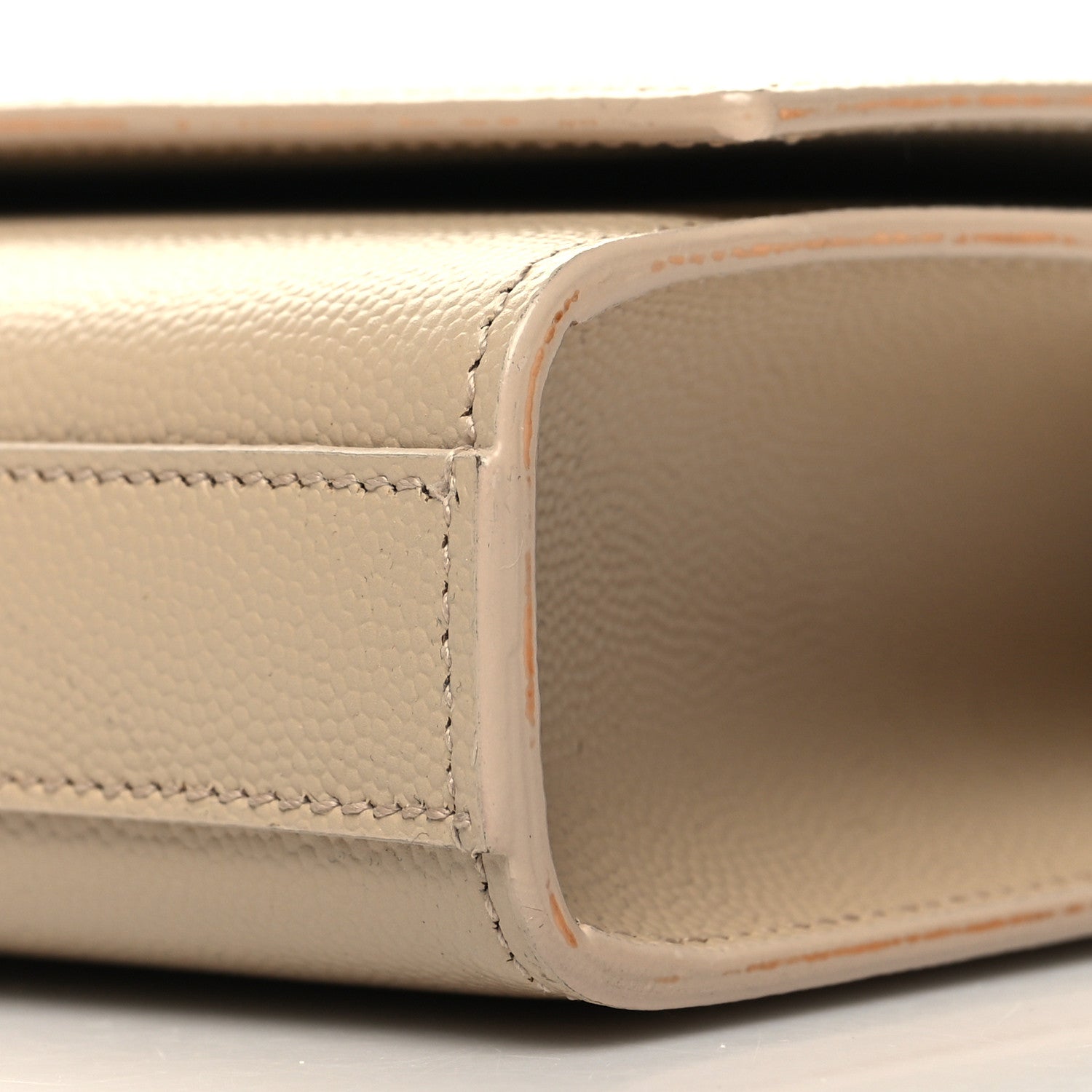 Saint Laurent Grain De Poudre Classic Monogram Cassandre Clutch Nude 9 of 12