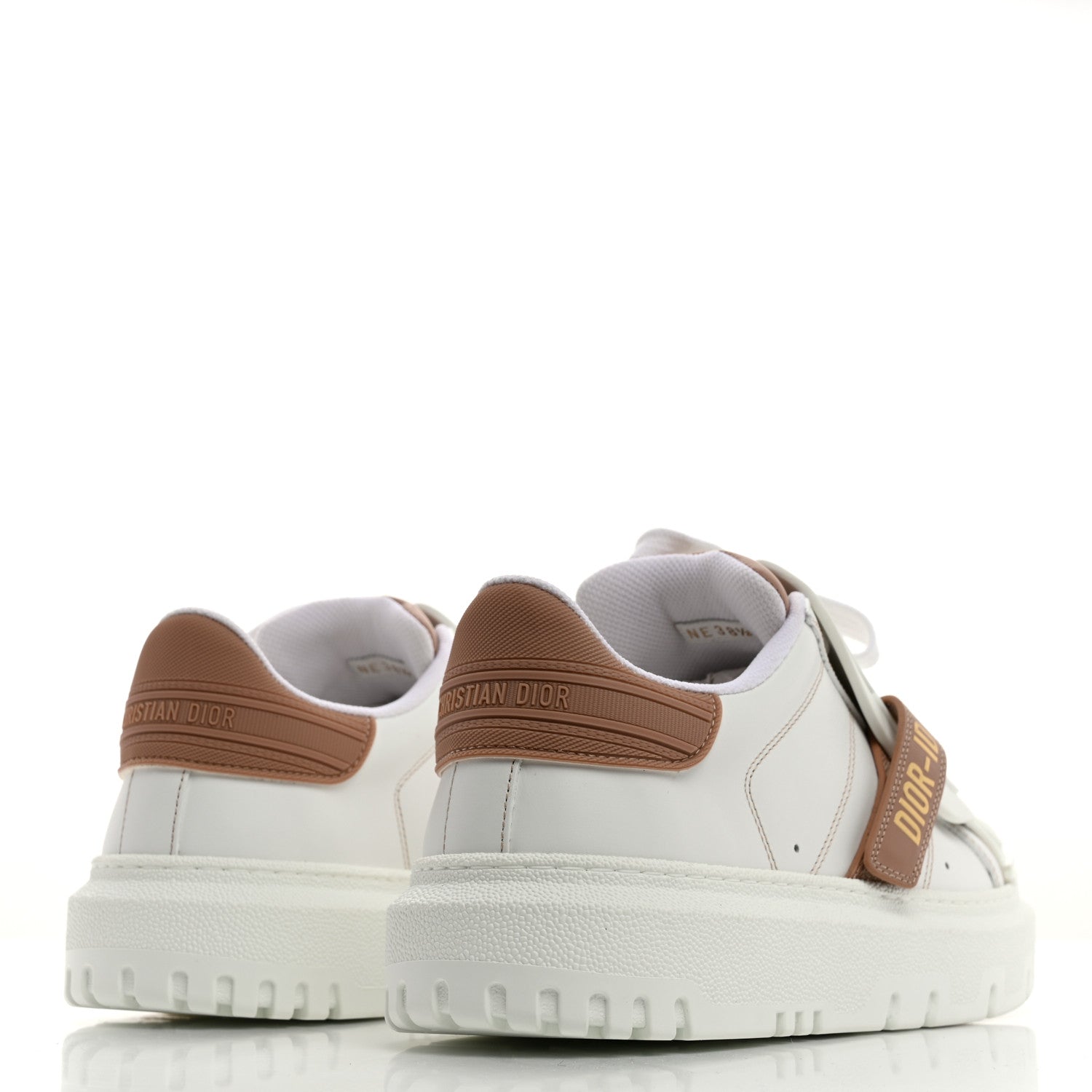 Christian Dior Calfskin Bi-Color Dior-ID Platform Sneakers 38.5 White Nude 4 of 9