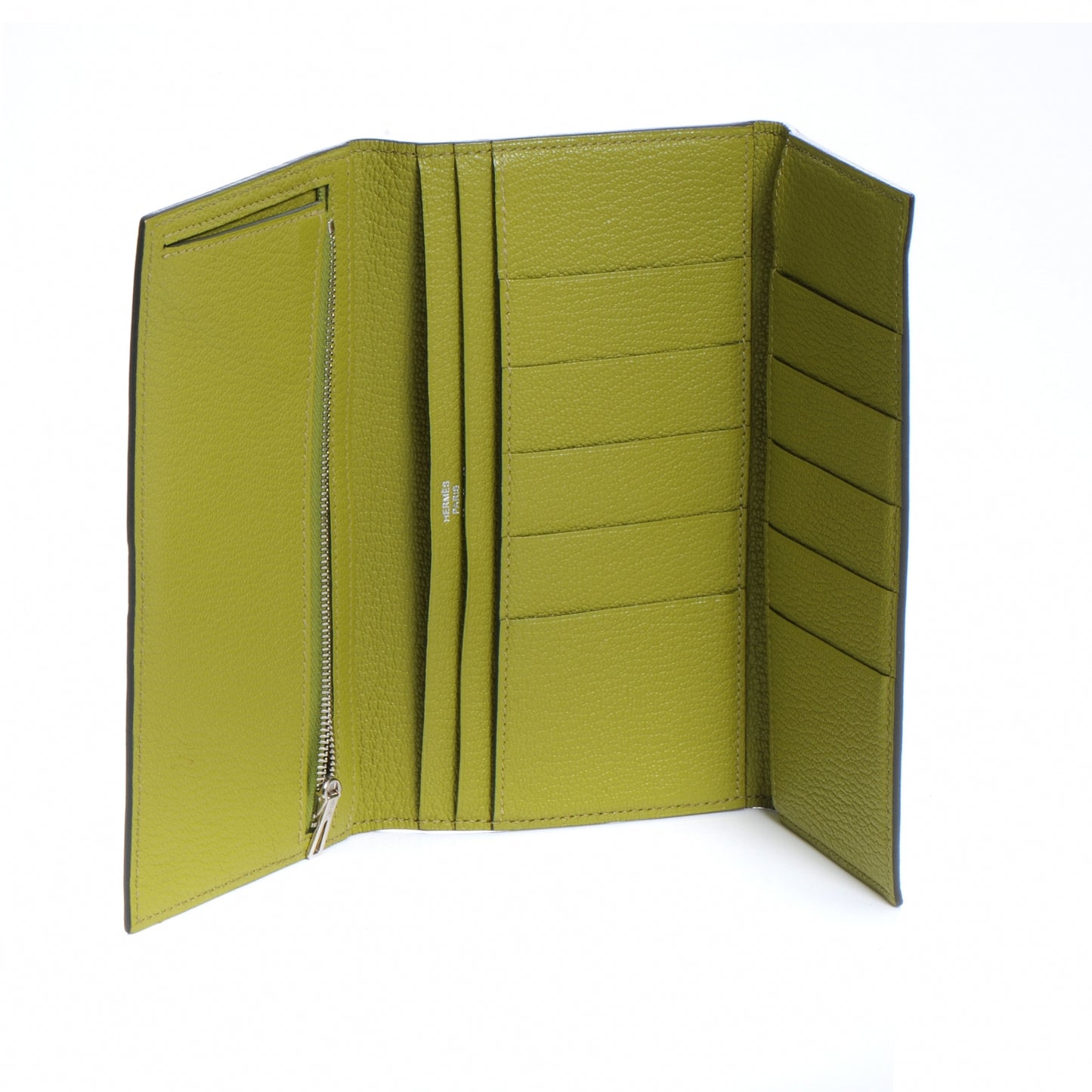 Chevre Mysore Bearn Wallet Vert Anis