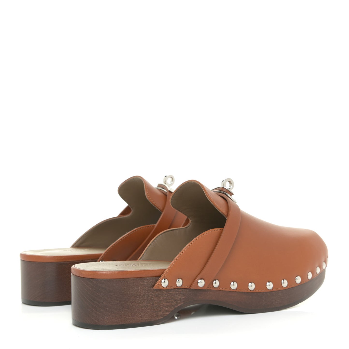 Heritage Calfskin Carlotta Mules 37 Naturel
