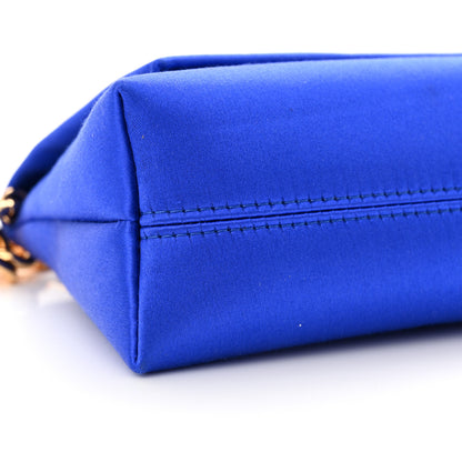 Tom Ford Satin Mini Label Chain Shoulder Bag Electric Blue 9 of 10