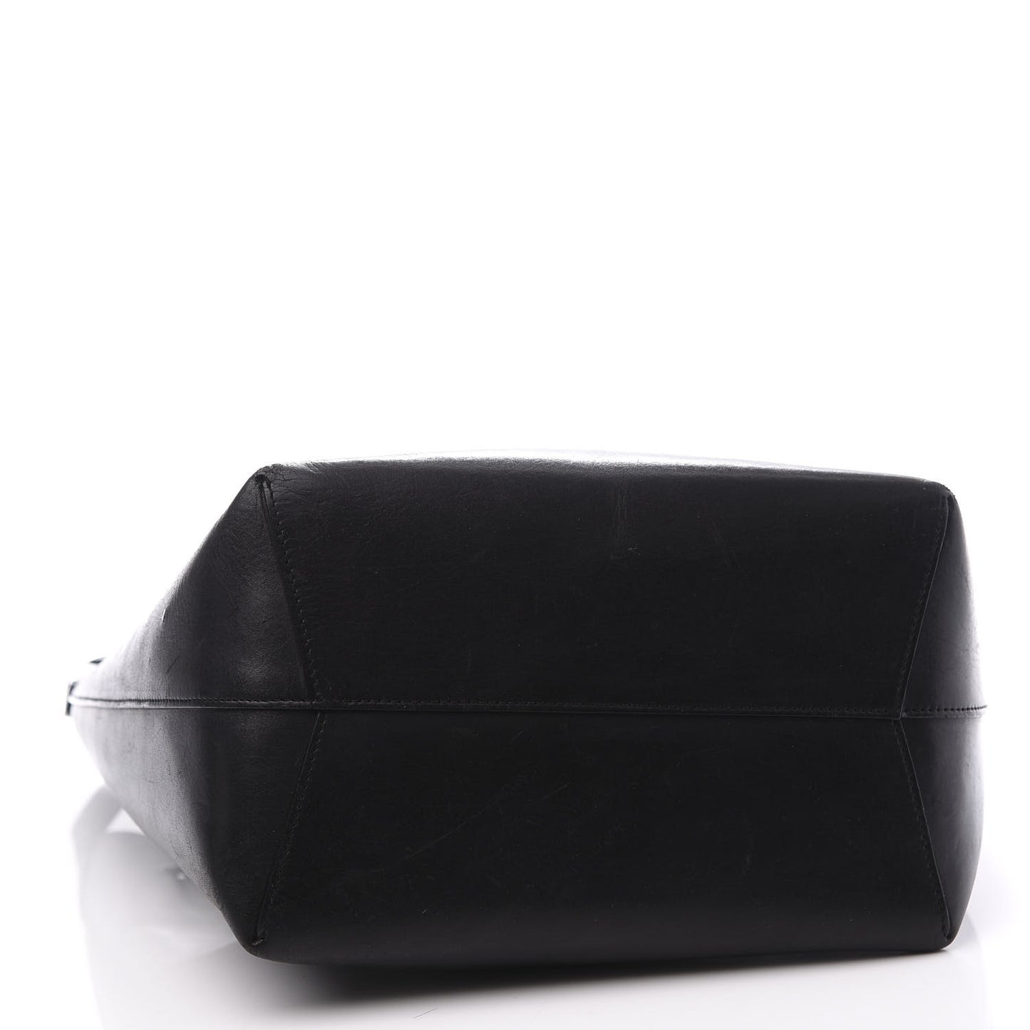 Vegetable Tanned Calfskin Bucket Bag Black Royal