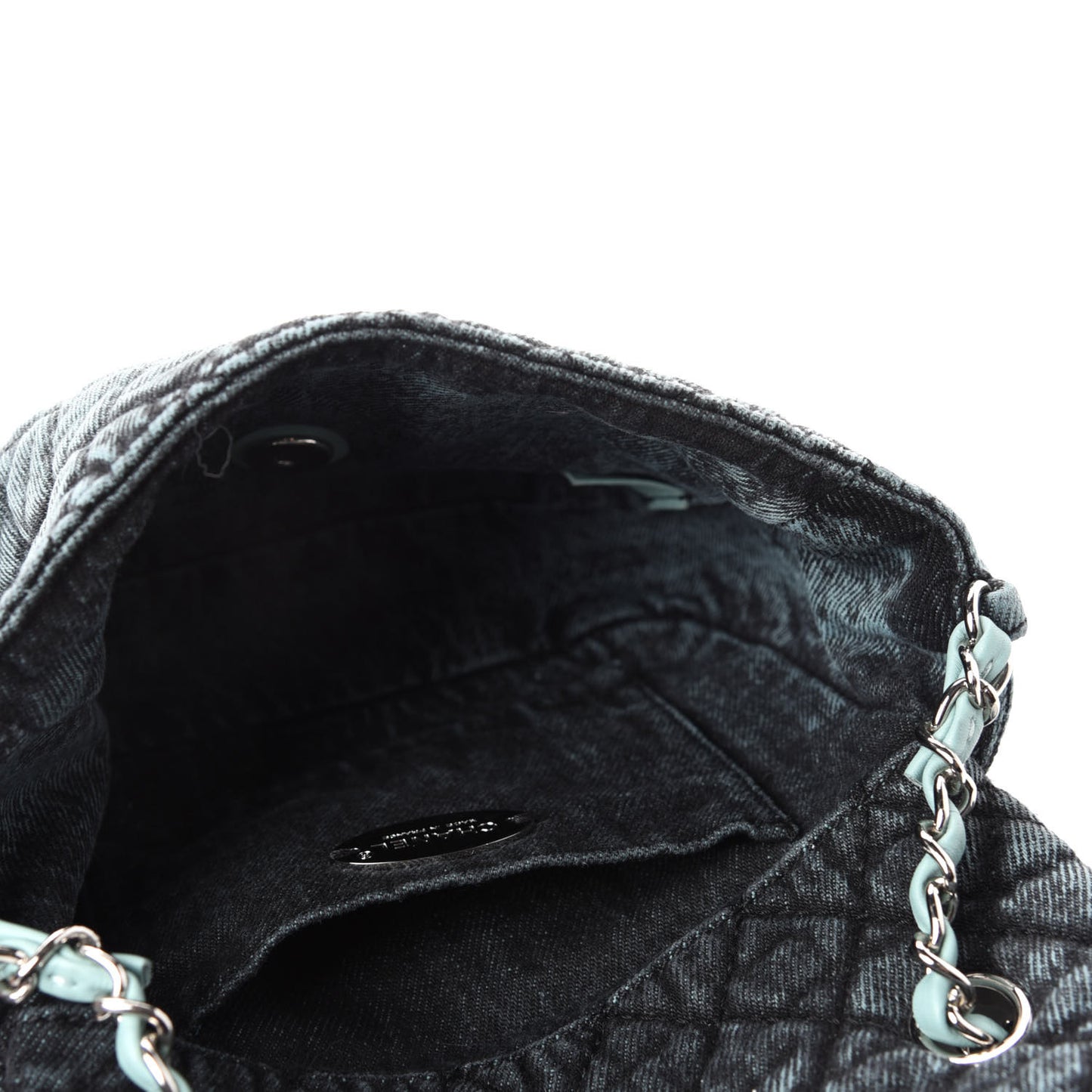 Denim Quilted Denimpression Small Flap Blue Black