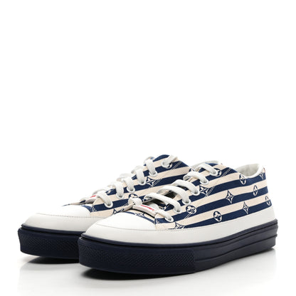 Louis Vuitton Canvas Escale Stellar Sneakers 40 Blue 3 of 8
