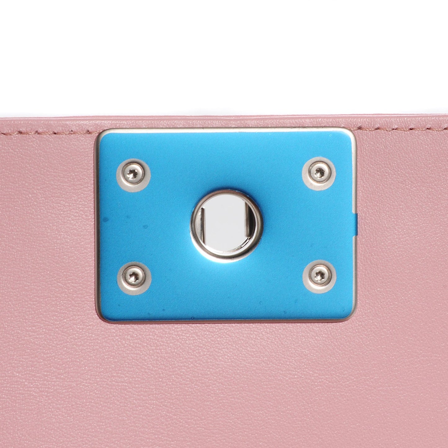 Lambskin Quilted Medium Boy Flap Light Pink