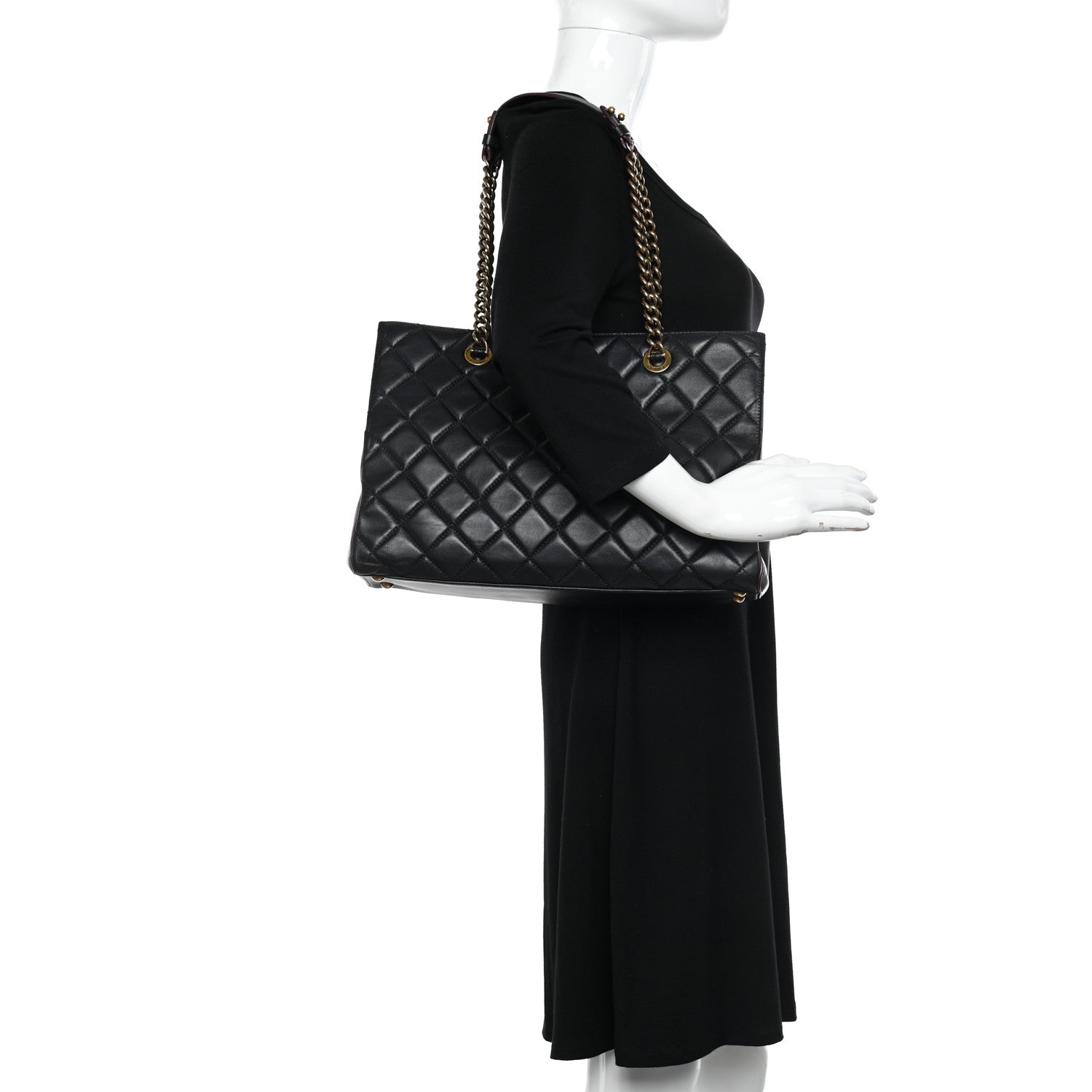 Chanel Calfskin Quilted Perfect Edge Tote Black 2 of 12