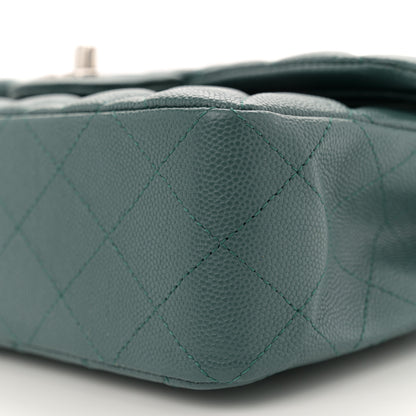 Chanel Caviar Quilted Small Double Flap Green 10 of 10
