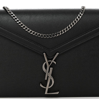 Saint Laurent Grain De Poudre Monogram Cassandra Clasp Bag Black 8 of 10