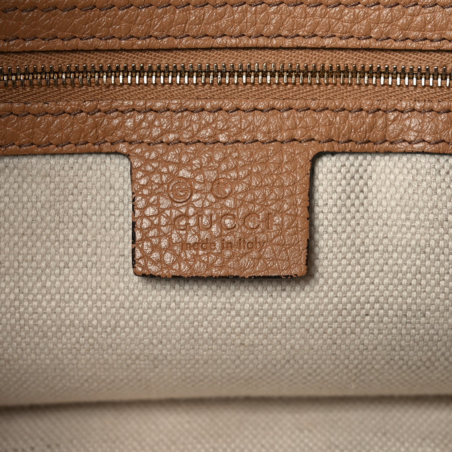Gucci Pebbled Calfskin Large Soho Hobo Camelia 5 of 9