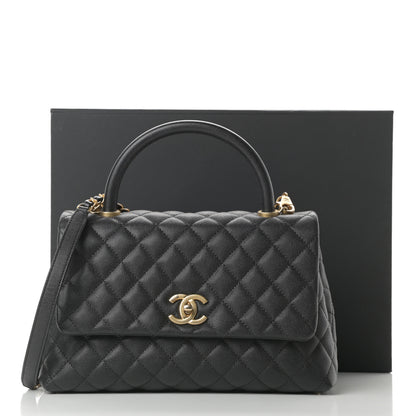 Chanel Caviar Quilted Small Coco Handle Flap Black 13 of 13