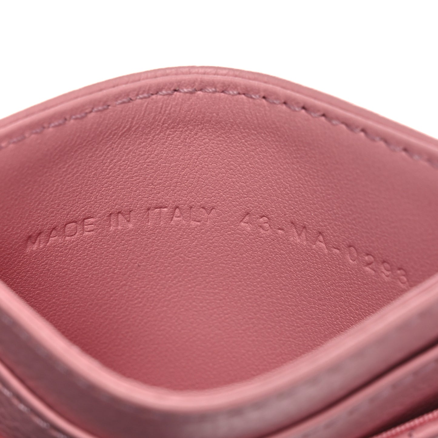 Supple Calfskin Cannage Caro Five-Slot Card Holder Pink