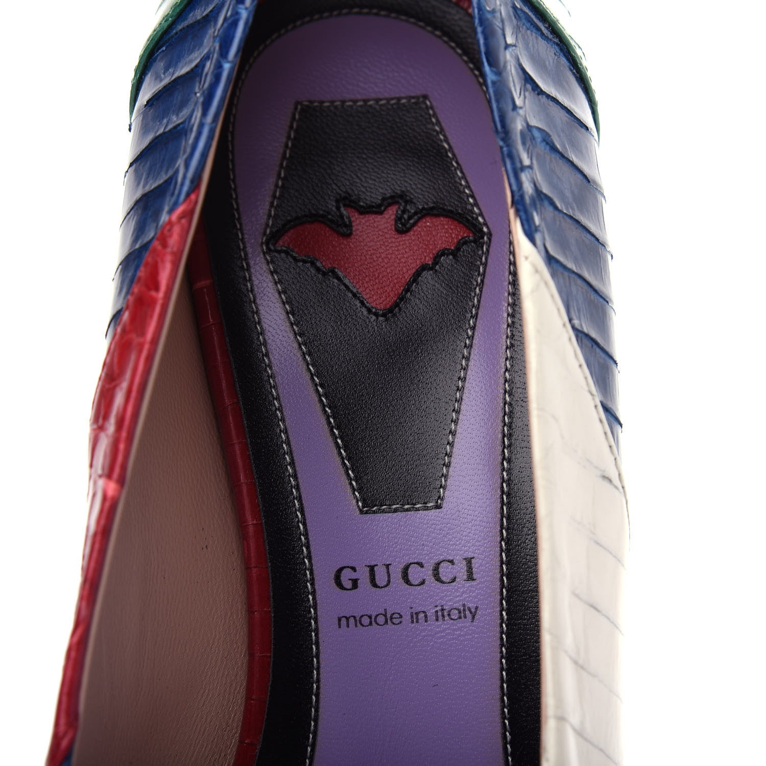 Gucci Snakeskin Crystal Double G Pumps 40 Multicolor 8 of 11