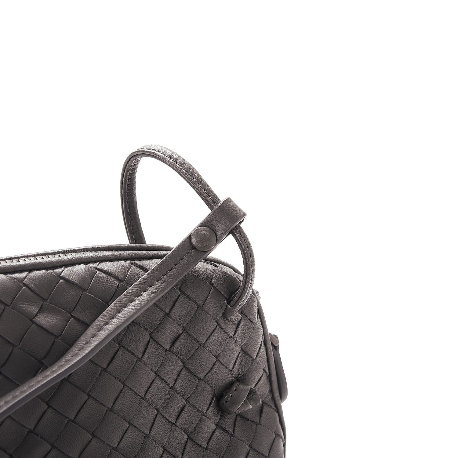 Bottega Veneta Nappa Intrecciato Pillow Crossbody Messenger Light Grey 12 of 15