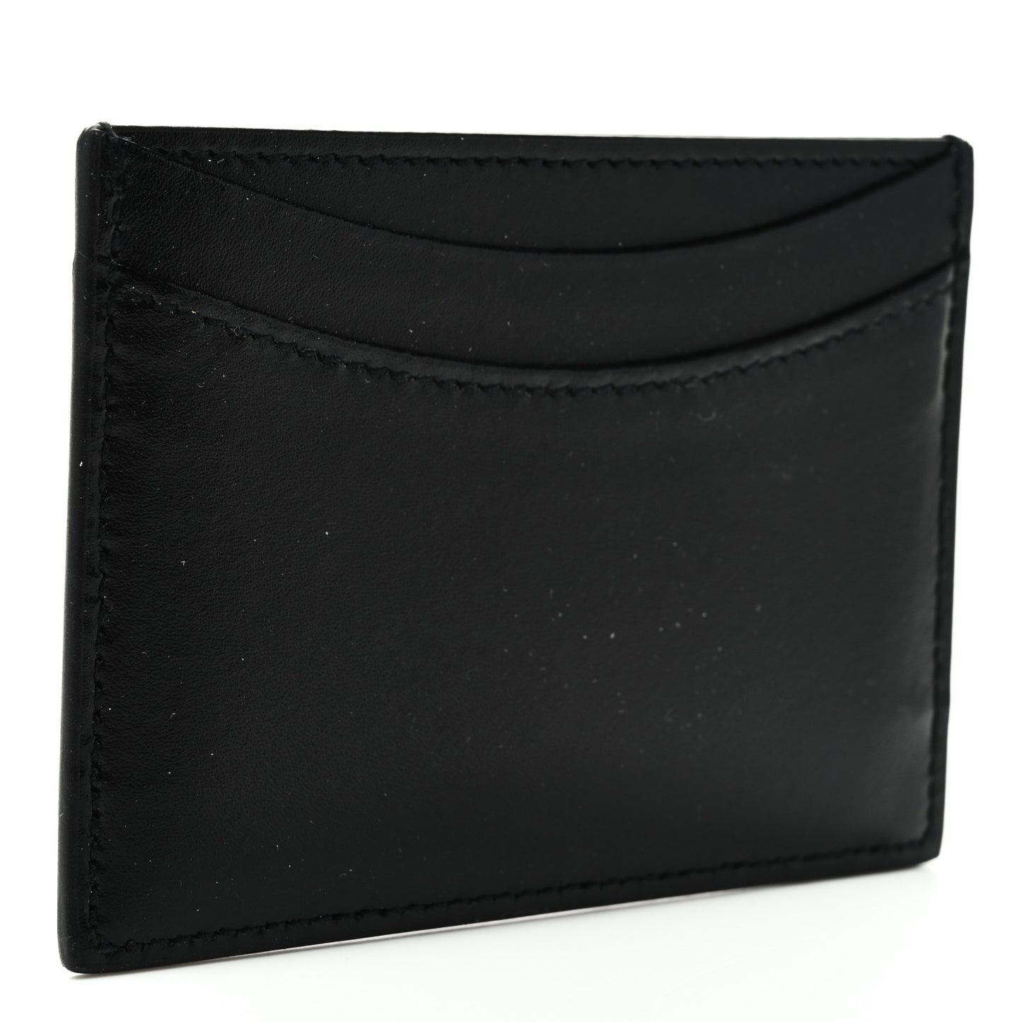 Calfskin Hourglass Card Holder Black