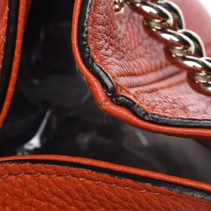 Gucci Pebbled Calfskin Medium Soho Chain Shoulder Bag Sun Orange 10 of 10