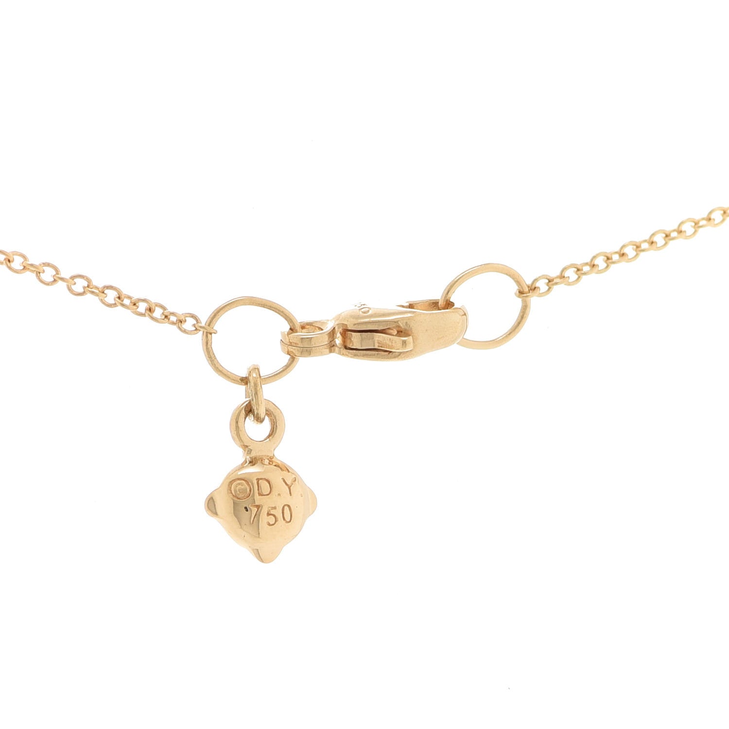 David Yurman 18K Yellow Gold Diamond Petite Starburst Pendant Necklace 3 of 4