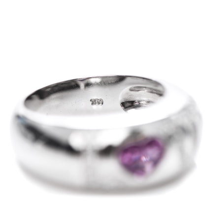 Chopard 18K White Gold Diamond Pink Sapphire Love Ring 52 6 5 of 5