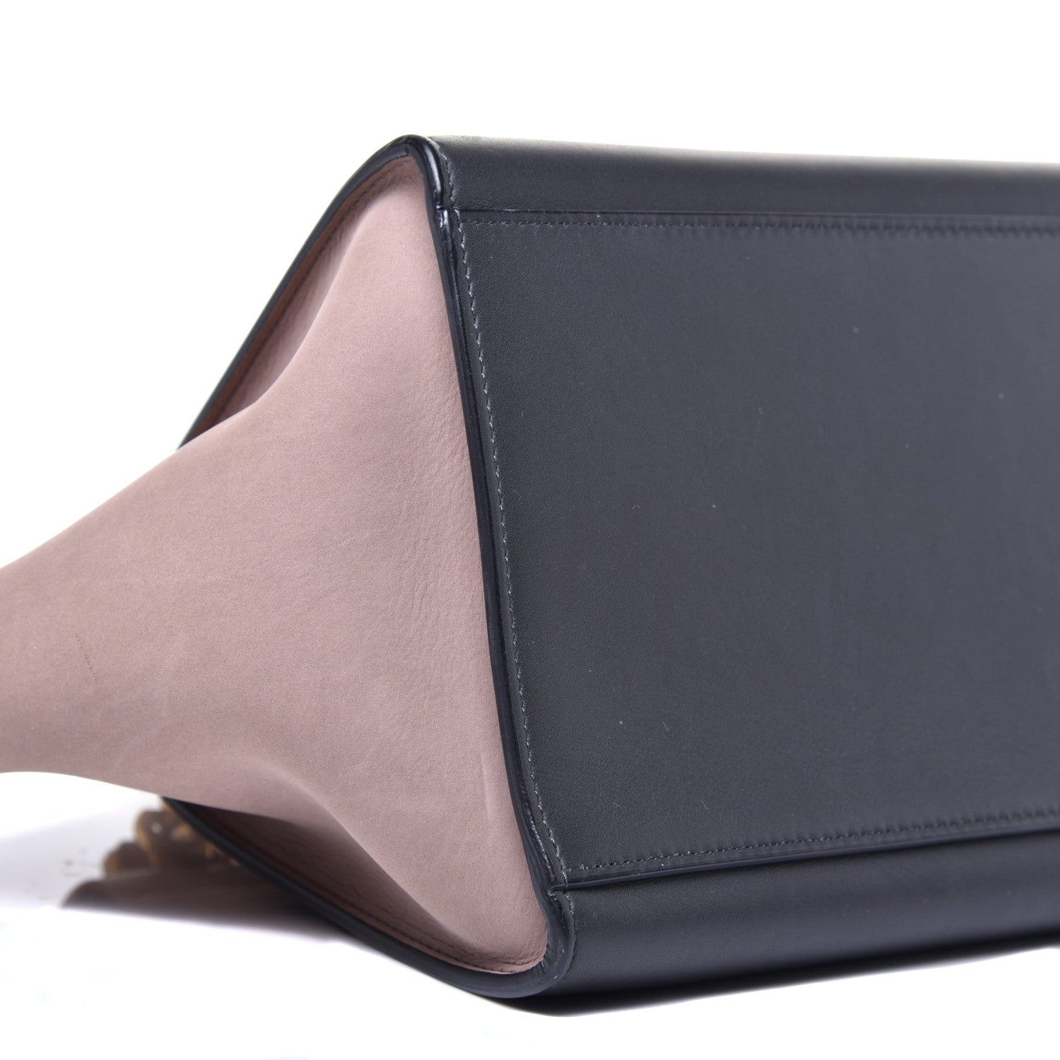 Celine Smooth Calfskin Nubuck Small Tri-Color Trapeze Nude 7 of 8